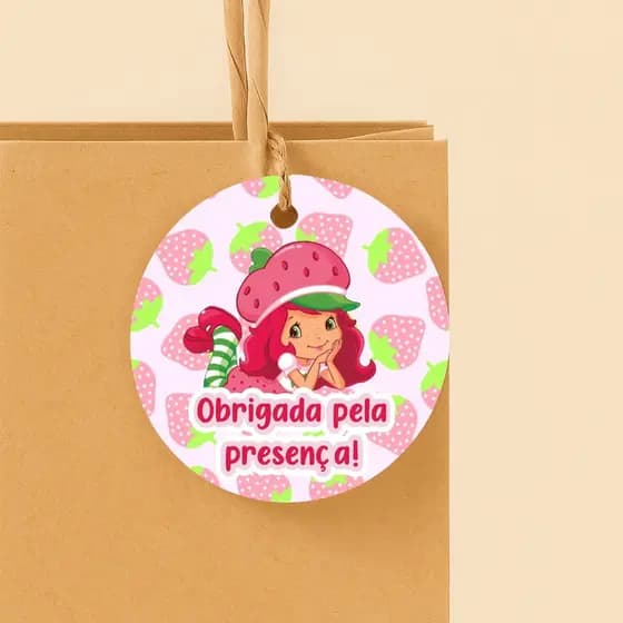 Tag Agradecimento |  Moranguinho Adulta | Tag Para Lembrancinhas