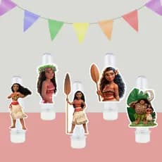 20 Apliques para tubete | Moana | Lembrancinha Festa Aniversário 20 40 60 80