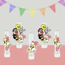 20 Apliques para tubete | Baby Looney Tunes Menina | Lembrancinha Festa Aniversário 20 40 60 80