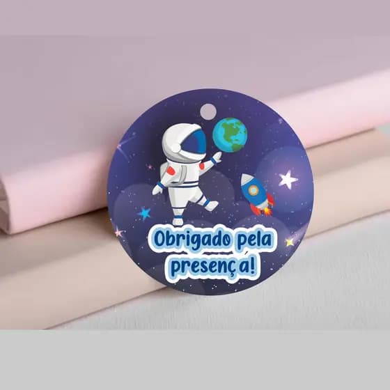 Tag Agradecimento | Astronauta menino | Tag Para Lembrancinhas
