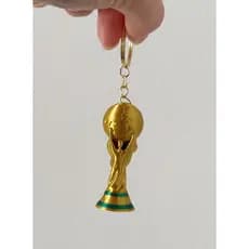 Kit Chaveiro Troféu Taça Copa do Mundo - Ideal para Brinde/Lembrancinha/Revenda