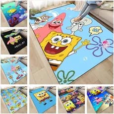 Bob Esponja Calça Quadrada Torta Grande Estrela Animação de Desenhos Animados Tapete Bonito Estudo Sofá Quarto Tapete de