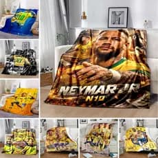 neymar Copa Do Mundo Estrela De Futebol Cobertor De Lã Macio Lavável Para Quarto Sofá Lado