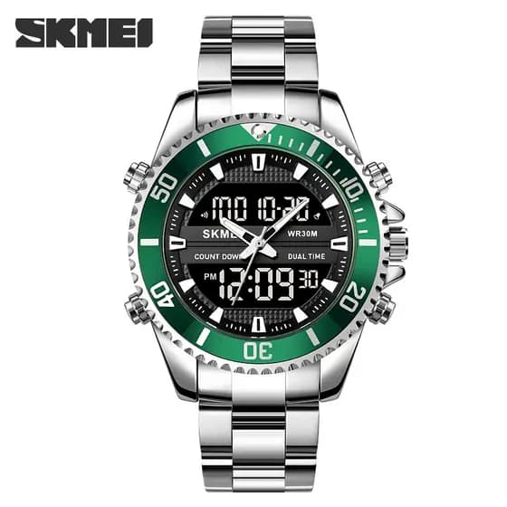 Relógio De Pulso Digital SKMEI 1850 Relogio Masculino De Aço Inoxidável À Prova D'água Relógios Digitais De Moda Masculina