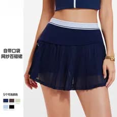 Tete House tênis saia feminina verão deix ir luz bolso nu saia esportiva correndo treinamento Fitness saia de golfe