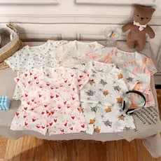 Pijama Ultraman Pijama Infantil Pijama de Verão Roupas de Ar Condicionado 2026 Crianças Verão Bolha Nuvem Algodão Shorts