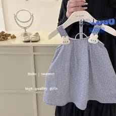 Coreano Médio Crianças Pequenas Meninas Meninas Saia Suspender Saia de Verão Camisa de Bebê Lisa Estilo Bebê Fresco Recomendação de Bens Bonitos