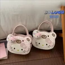 Versão coreana nicho Design bolsa feminina dos desenhos animados gato ins mochila bonito doce ombro saco do mensageiro