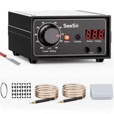 Soldador De Ponto De Bateria Seesii : Soldagem A 0.1-0.3 Mm Com Saída De Pulso Duplo , Baterias DIY , Portátil De 8000 W