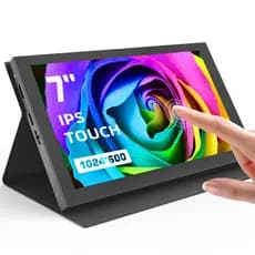 APROTII Tela Raspberry Pi De 7 Polegadas 1024x600 IPS Portátil Mini Monitor HDMI Sensível Ao Toque Capacitiva De 5 Ponto