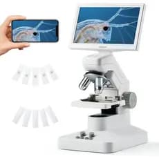 TOMLOV DM301 Pro Microscópio Digital Tela De 7 " Com Kits De Slides De Saída USB E HDMI Câmera De Escopo De Ciências Edu