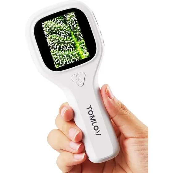 Lupa Portátil Para Moedas TOMLOV P10 Com Luz De Erro 100X , Joalheiros De Bolso Coletor , Microscópio Digital Tela De 2