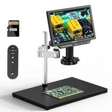 TOMLOV TM4K AF Max Autofoco 10.1 " HDMI Electronics 4K Microscópio Digital 2000x , 52MP Braço Giratório Solda Reparação