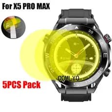 Para X5 PRO MAX Smartwatch Relógio Inteligente Protetor De Tela Capa Filme Curvo Macio HD Filmes