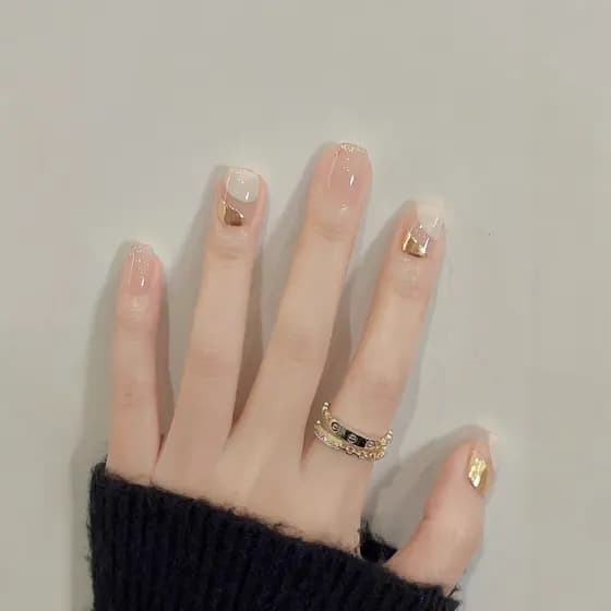 La Lactose estilo francês fresco artesanal usar unhas manicure clareamento manicure adesivos remendo de unhas