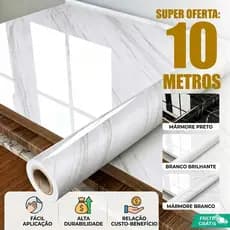 [OFERTA ESPECIAL] Papel de Parede Marmorizado Adesivo Vinílico para Cozinha e Banheiro, Pronta Entrega Brasil