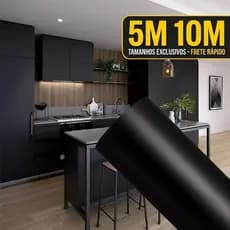 Papel Adesivo Preto 5 / 10 ou 20 METROS X 45CM Adesivo Para Parede Moveis Geladeiras Eletrodoméstico