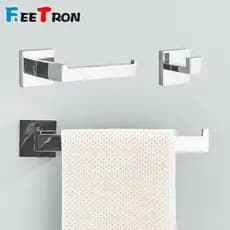 Prata Suporte Banheiro Porta Toalha Aço Inox 304 Gancho Banheiro