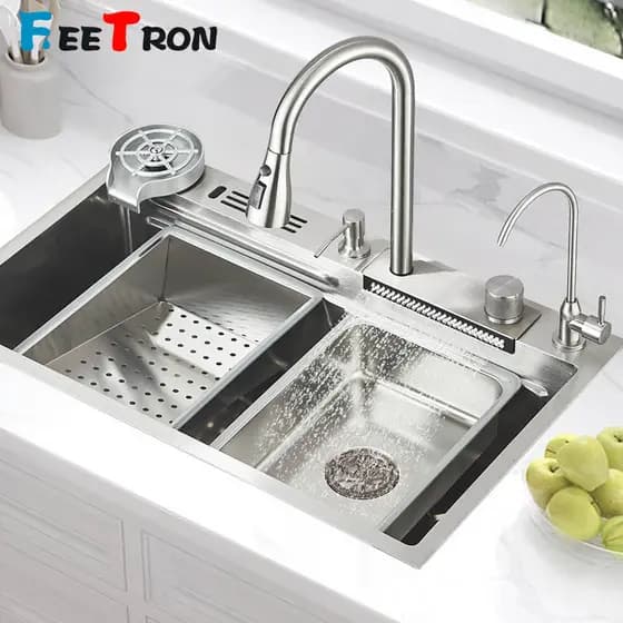 Kit Cuba Cozinha Gourmet Completa Inox Torneira Bancada Torneira Cuba Para Pia De Cozinha