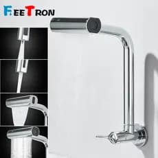 Torneira De Cozinha Cascata , 360 Rotação 4 Funções Bocal De Alta Pressão , Misturadora De Pia Para Torneira na Parede