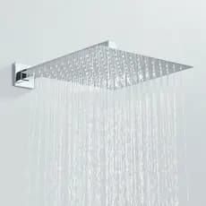 Ducha Chuveiro Do Banheiro Cromada/Preto Inox 304 Quadrado 20/25/30 cm Com Braco 20/30cm