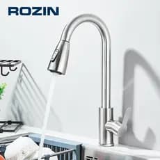 Torneira Cozinha Gourmet Inox,Com Mangueira Flexível e Bico Dupla Função,Para água Quente E Fria