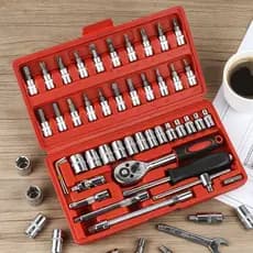 Maleta Completa Linha Premium Kit Chaves Jogo Catraca Reversível Com Soquetes