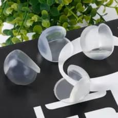 Protetores De Borda Redondos De Silicone De 4 Peças Para Promoção De Segurança De Crianças E Bebês