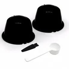Cápsula De Café Reutilizável De Três Corações De 4 Peças/Dolce Gusto/Nespresso Black