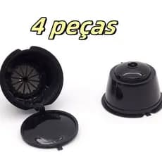 Cápsula De Café Reutilizável De Três Corações De 4 Peças/Dolce Gusto/Nespresso Black Promoção