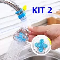 2Kit  Bico Chuveirinho Arejador Para Torneira Cozinha Com Filtro,Adaptador De Torneira