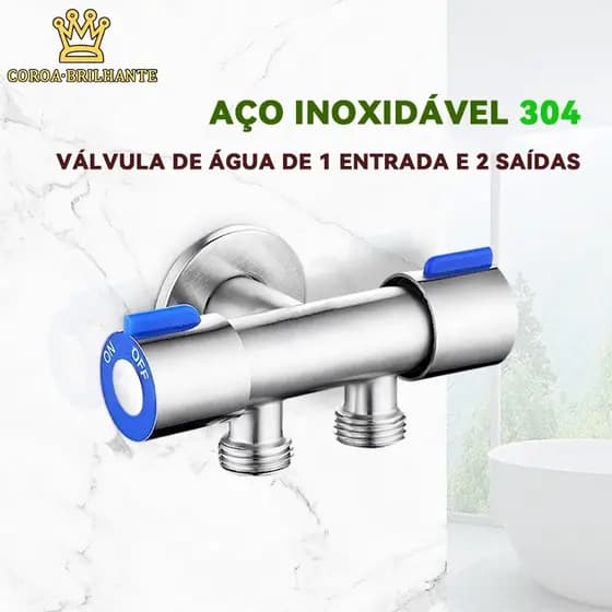 Registro de Válvula Duplo/único de Banheiro Torneira em Inox Para vaso sanitário e ducha higiênica