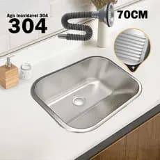 CUBA  Gourmet  Inox 304 Com  conjunto de dreno  E Torneira Deluxe  45/55*45*22 CM