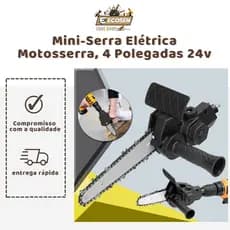 Mini-Serra Elétrica, Motosserra, 4 Polegadas 24v, Chainsaw