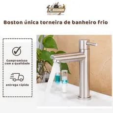 Torneira banheiro lavabo luxo inox Prateado SUS 304