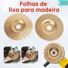 Kit jogo 4 peças Disco De Desbaste Madeira para Esmerilhadeira 100mm 4 polegadas