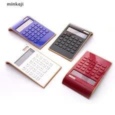 Calculadora de Mesa Portátil com Fonte de Alimentação Dupla e Grande Display LCD