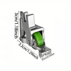 1 calcador de rolete de aço, com zíper invisível S518L/T168, acessório para máquina de costura industrial.