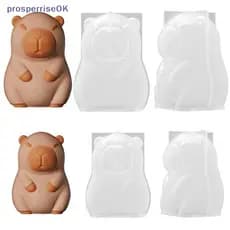 Molde 3D de Capivara, Molde de Silicone para Bolo Mousse 3D, Vela de Animal Especial para Sorvete