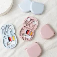 Caixa de Costura Mini Dobrável Simples, Bolsa de Ferramentas Portátil, Acessórios e Ferramentas de Costura