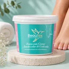 Botas Hidratantes Beautex Creme Amolecedor De Cutícula Pés Pote 12 Unidades Ureia Melaleuca