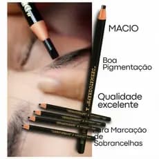 Kit 5 Lápis Preto Mitsubishi 7600 | Lápis Dermatográfico Preto Maquiagem Micropigmentação