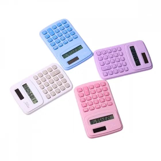 Mini Calculadora Eletrônica A Bateria Portátil Colorida Tela LCD Digital Kapbom