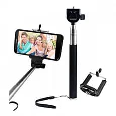 Bastão Pau de Selfie Fácil de Transportar Suporte Celular c/ Controle Disparador Bluetooth