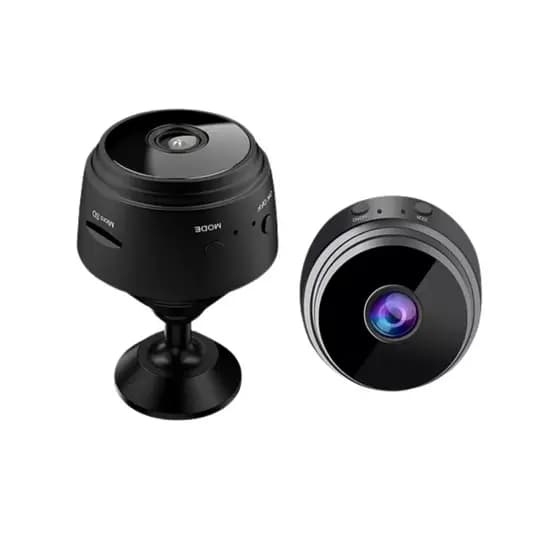Câmera Espiã Mini HD Wi-Fi com Sensor de Presença, Visão Noturna e Suporte de Encaixe