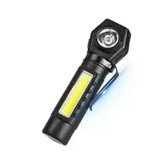 Lanterna de Cabeça Recarregável 2 Em 1 Luz de Led Ajustável Parte Frontal