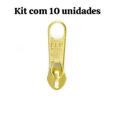 Cursor para Zíper COMUM Nº 5 Para Bolsas Artesanatos/Croche