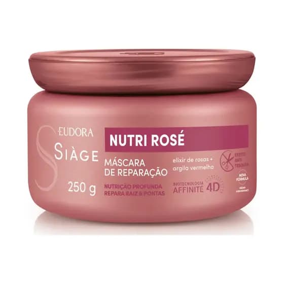 Máscara de Reparação Capilar Contém  250g Nutri Rosé -Siage Eudora