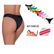 Kit 20 Calcinhas Conforto Microfibra