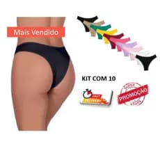 Kit 10 Calcinhas Microfibra Conforto